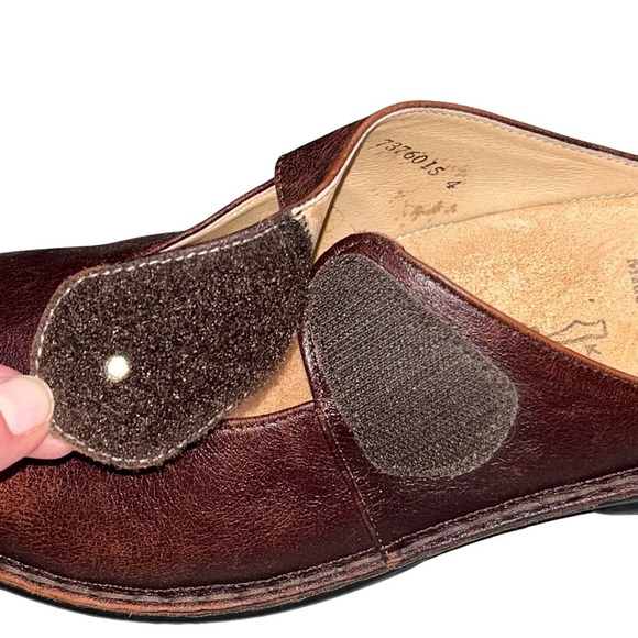 Finn Comfort Stanford Brown Leather Mary Jane Slides Clogs - Picture 6 of 9